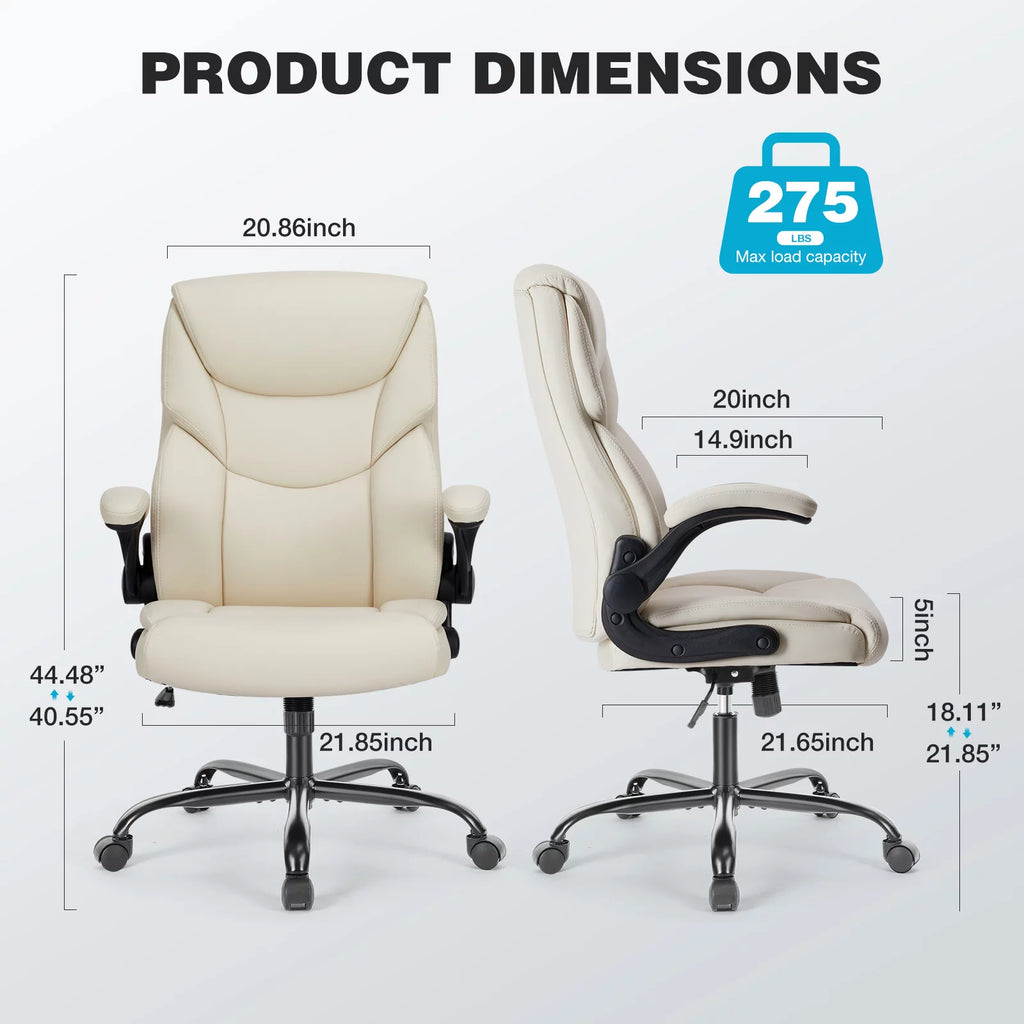 White Ergonomic Executive Desk Chair B577674