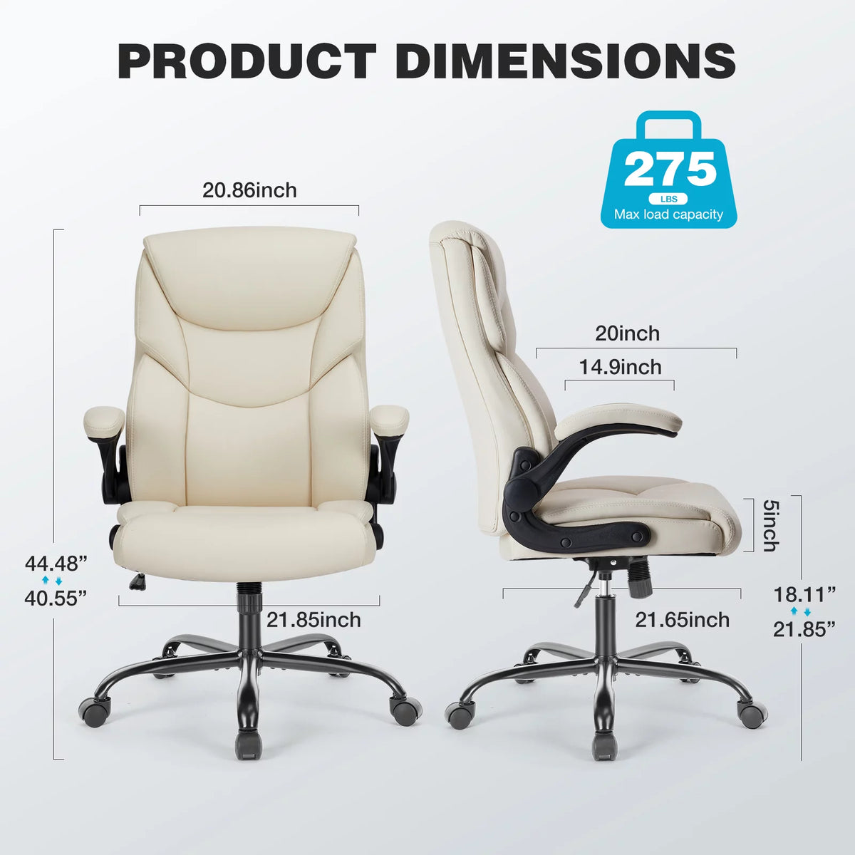 White Ergonomic Executive Desk Chair B577674