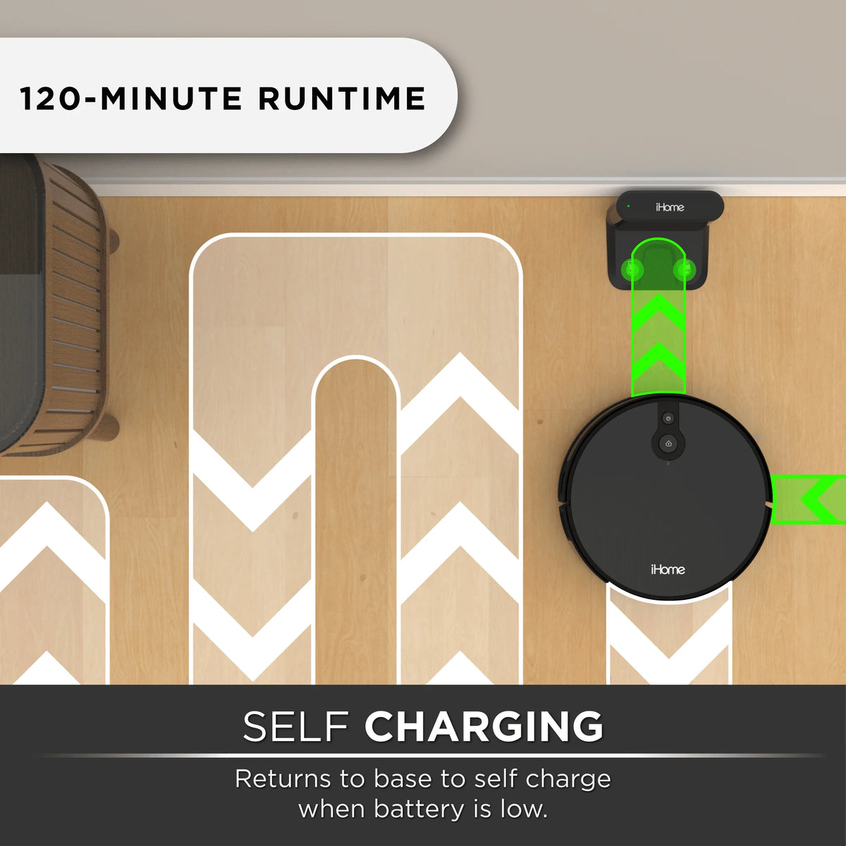 Robot Vacuum with Mapping Technology, 120 Min Runtime O940608