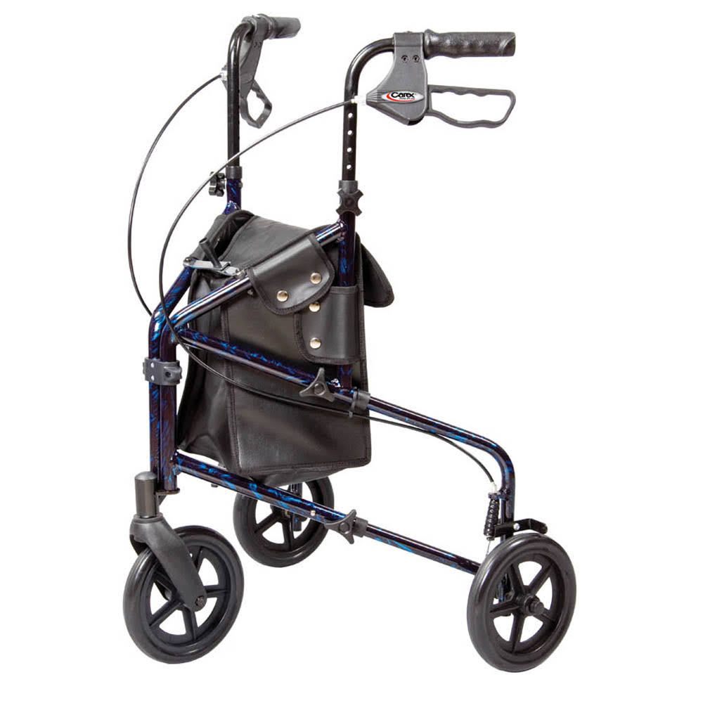 Black 3-Wheel Rolling Walker Rollator A1101