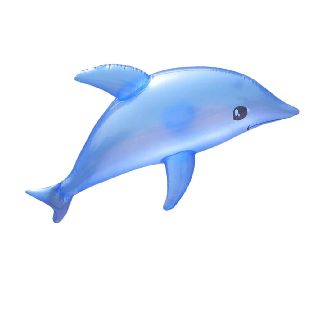 3pcs Inflatable Dolphin Bath Time Swimming Pool Beach Toy (Blue) M1212