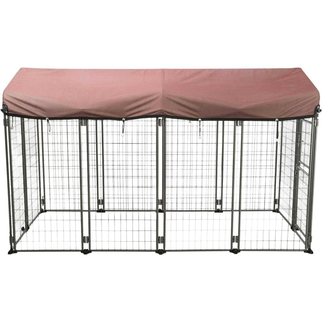 Outdoor Dog Kennel with Cover V448