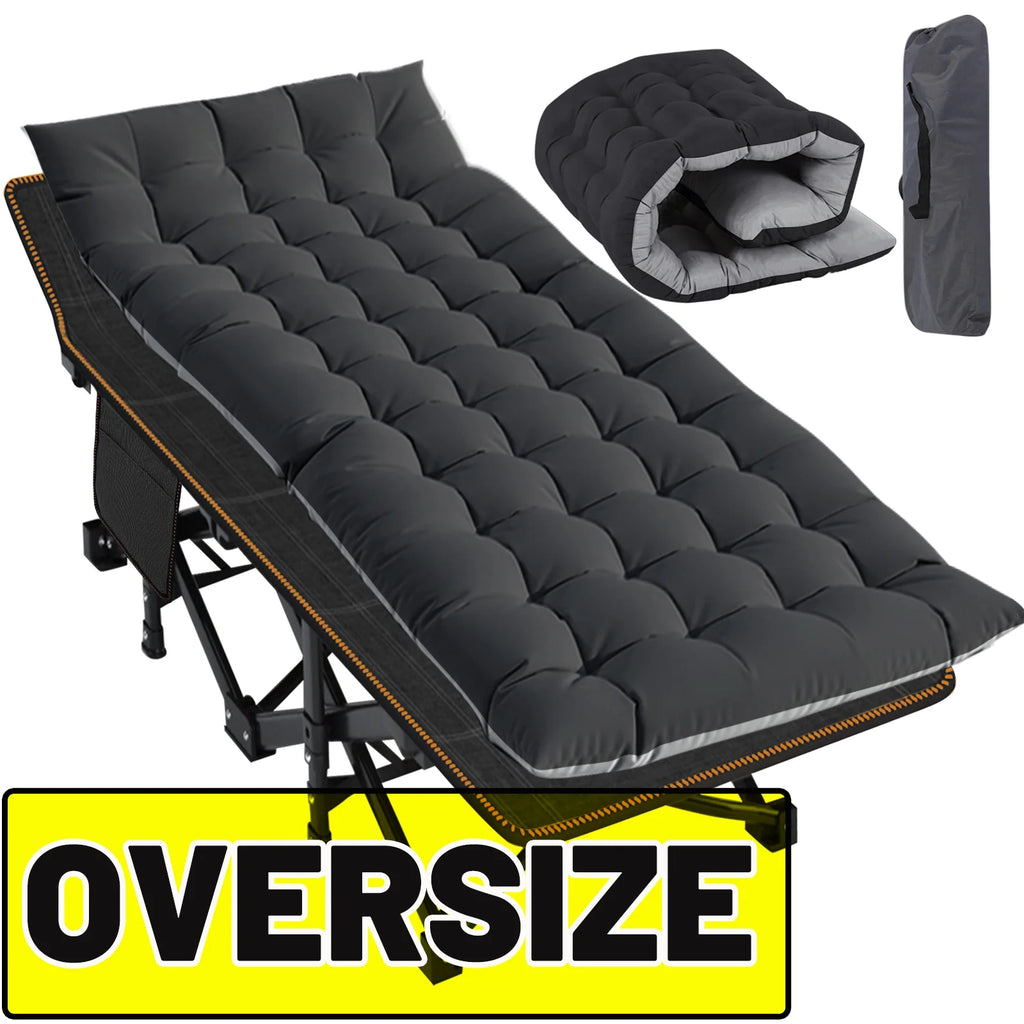 Oversized Folding Bed Cot with Mattress and Carry Bag J6094