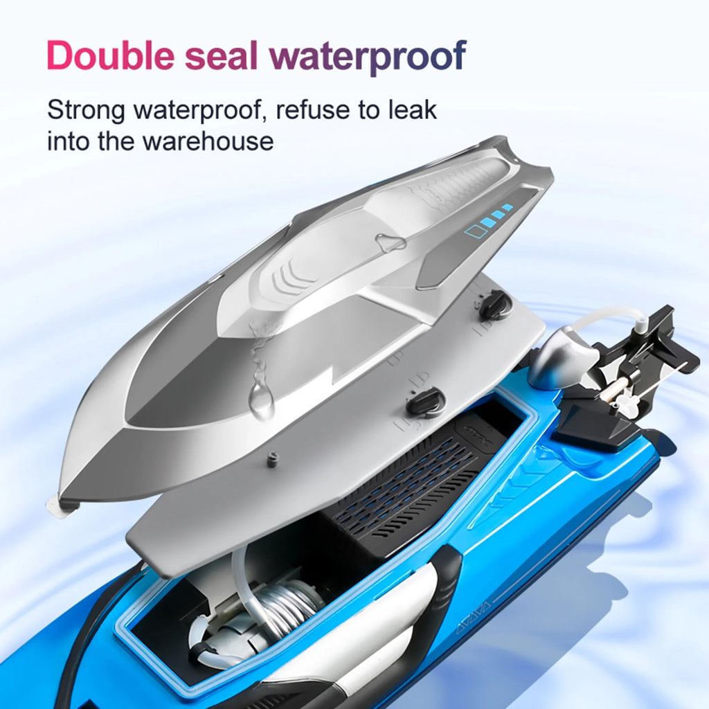 70kmh High Speed 2.4GHz RC Boat with 2 Battery U503435