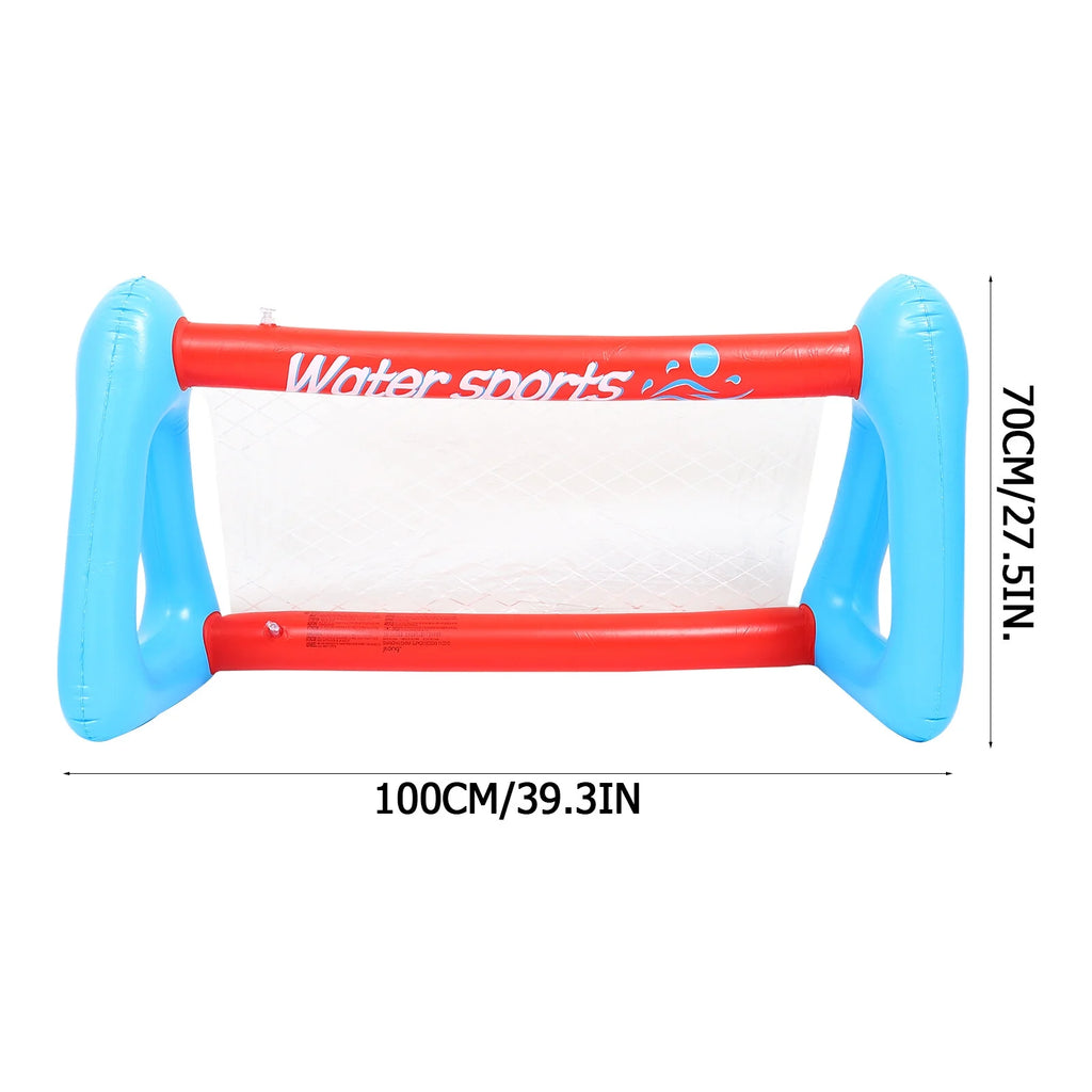 Inflatable Pool Float Set with Volleyball Net and Volleyballs Q103