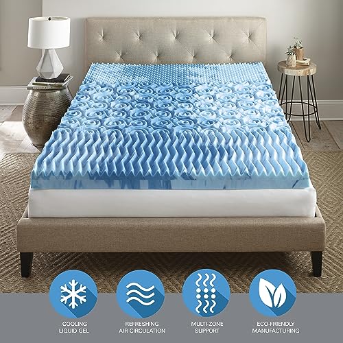 Blue Twin 3" Cooling Foam Mattress Topper L195463