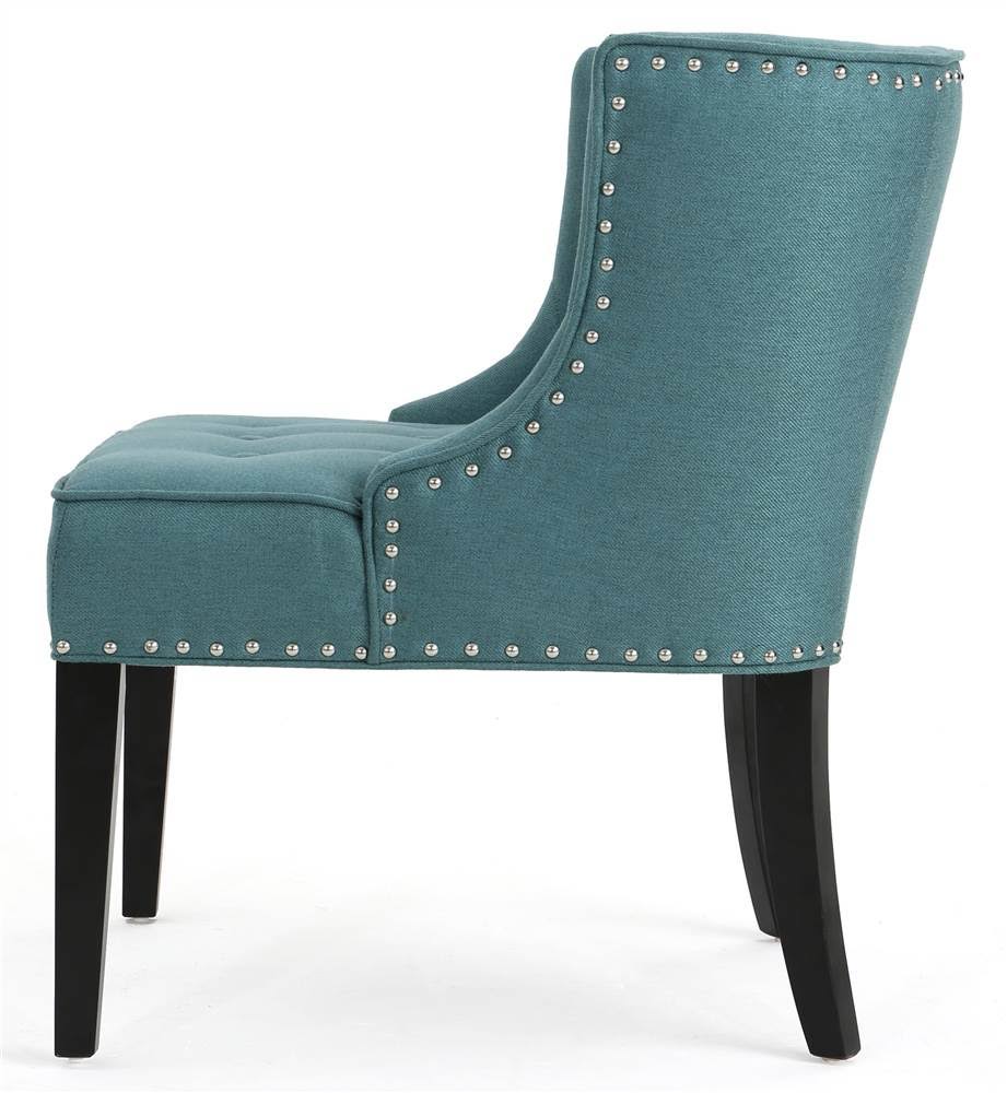 Dark Teal Fabric Occasional Chair Z5225