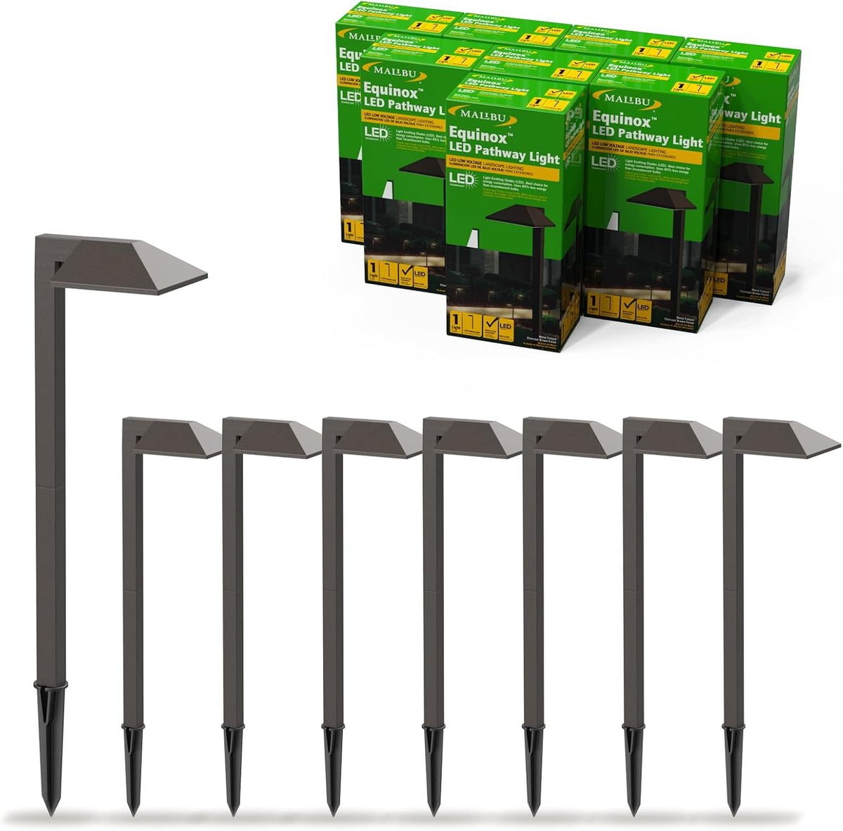 Low Voltage LED Pathway Light 8 Pack 22 Lumen Warm White G957