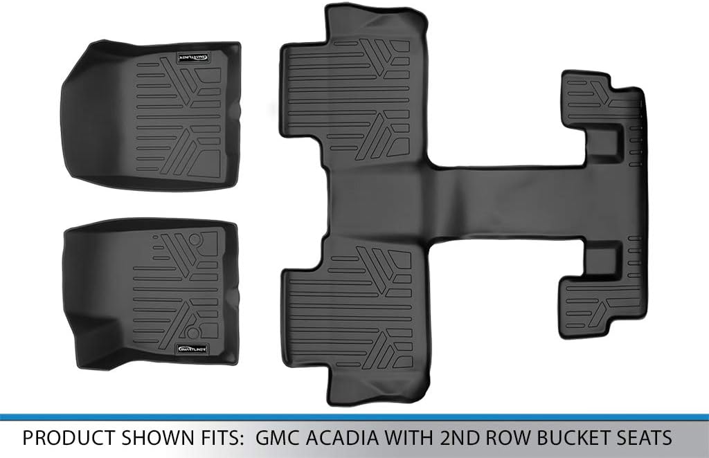 Custom Fit Floor Mats 3 Row Liner Set Black C580296