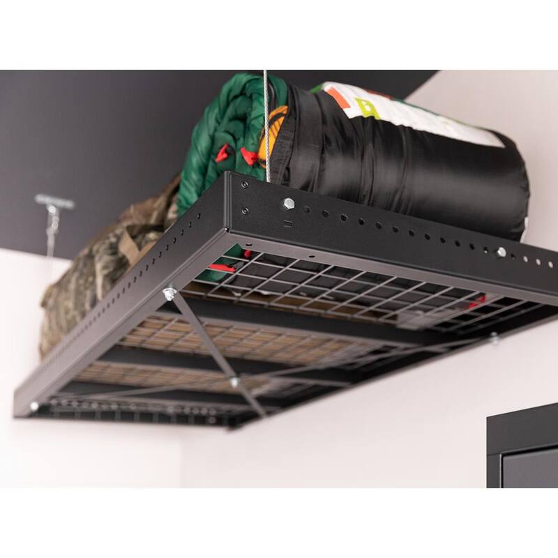 2 ft. x 8 ft. Black Garage Wall Shelving 2-Pack P34859