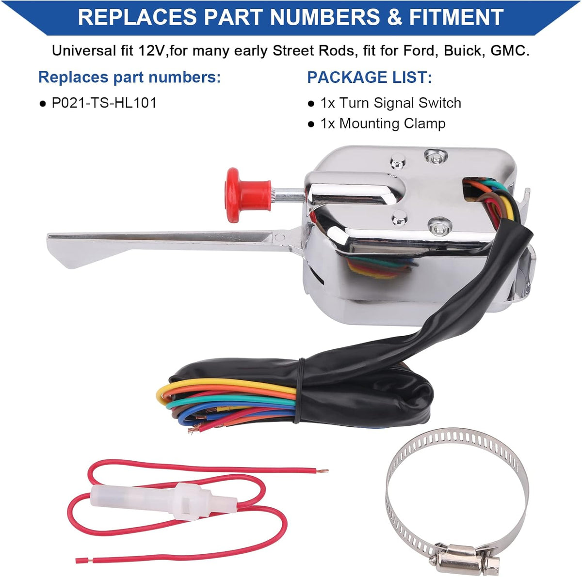 12V Universal Heavy Duty Turn Signal Switch K974