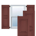 18 in. x 33 in. Exterior Real Wood Raised Panel Shutters Pair A4930