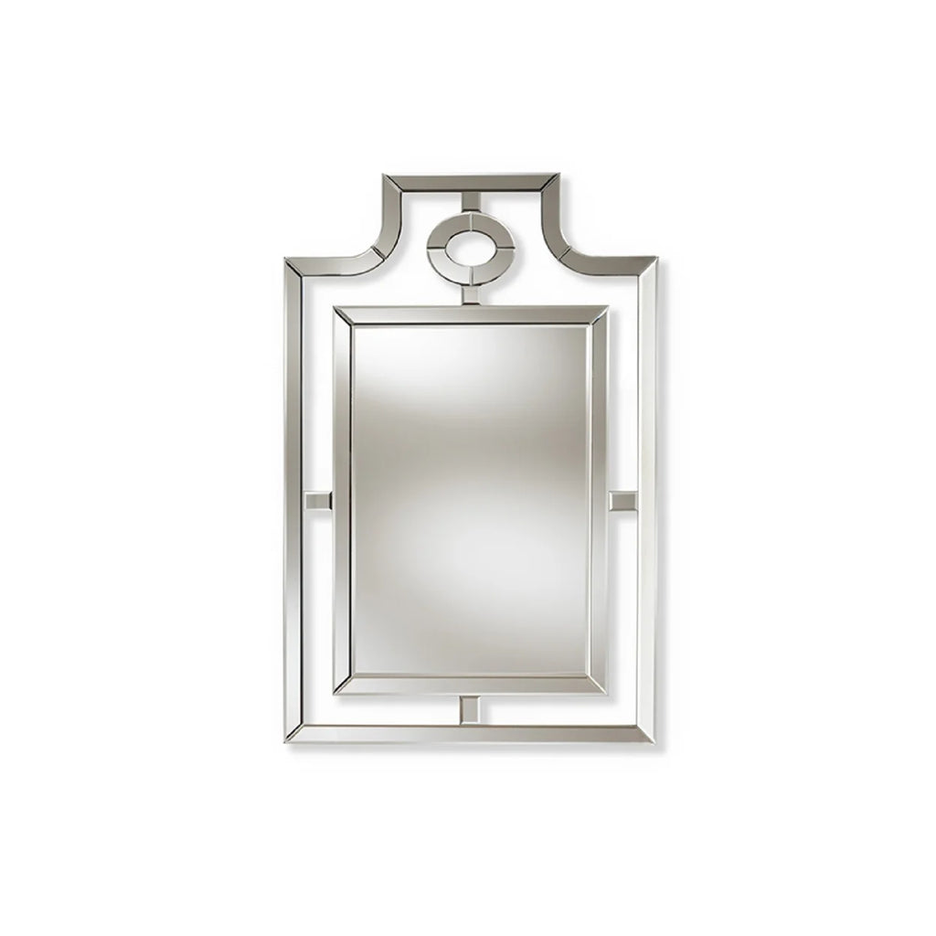 Silver Finished Pagoda Wall Accent Mirror J243022