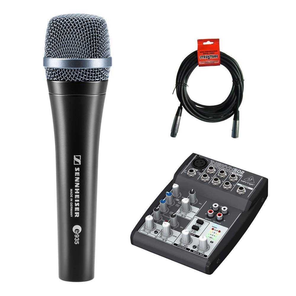 Handheld Dynamic Microphone with Audio Mixer and XLR Cable Q365861