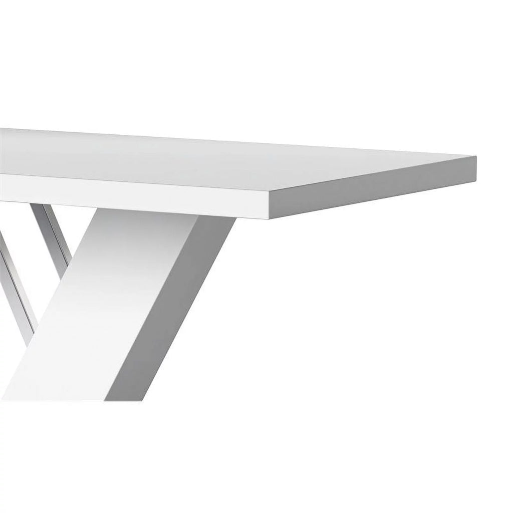 51.2" Steel and Wood Pedestal Dining Table M3071