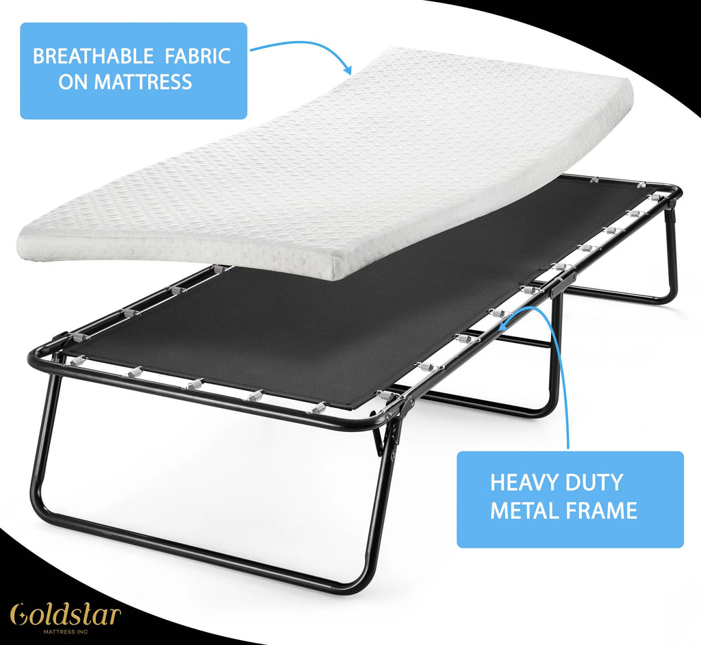 Black Twin Steel Folding Bed G382122