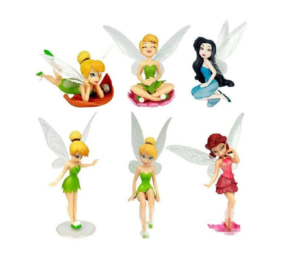 6pcs Fairy Girls Dolls Cake Topper R77296