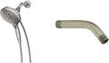Magnetix Six-Function 5.5-Inch Handheld Showerhead with Magnetic Docking System, Spot Resist Brushed Nickel & 6-Inch Replacement Right Angle Shower Arm, Brushed Nickel Pack of 2 Q60325