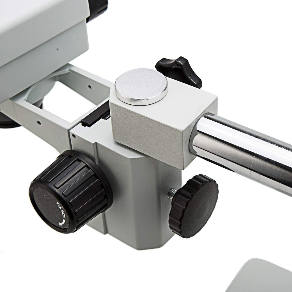 Professional Binocular Stereo Zoom Microscope, WF10X Eyepieces, 3.5X-90X Magnification, LED Ring Light, Boom Stand F1330