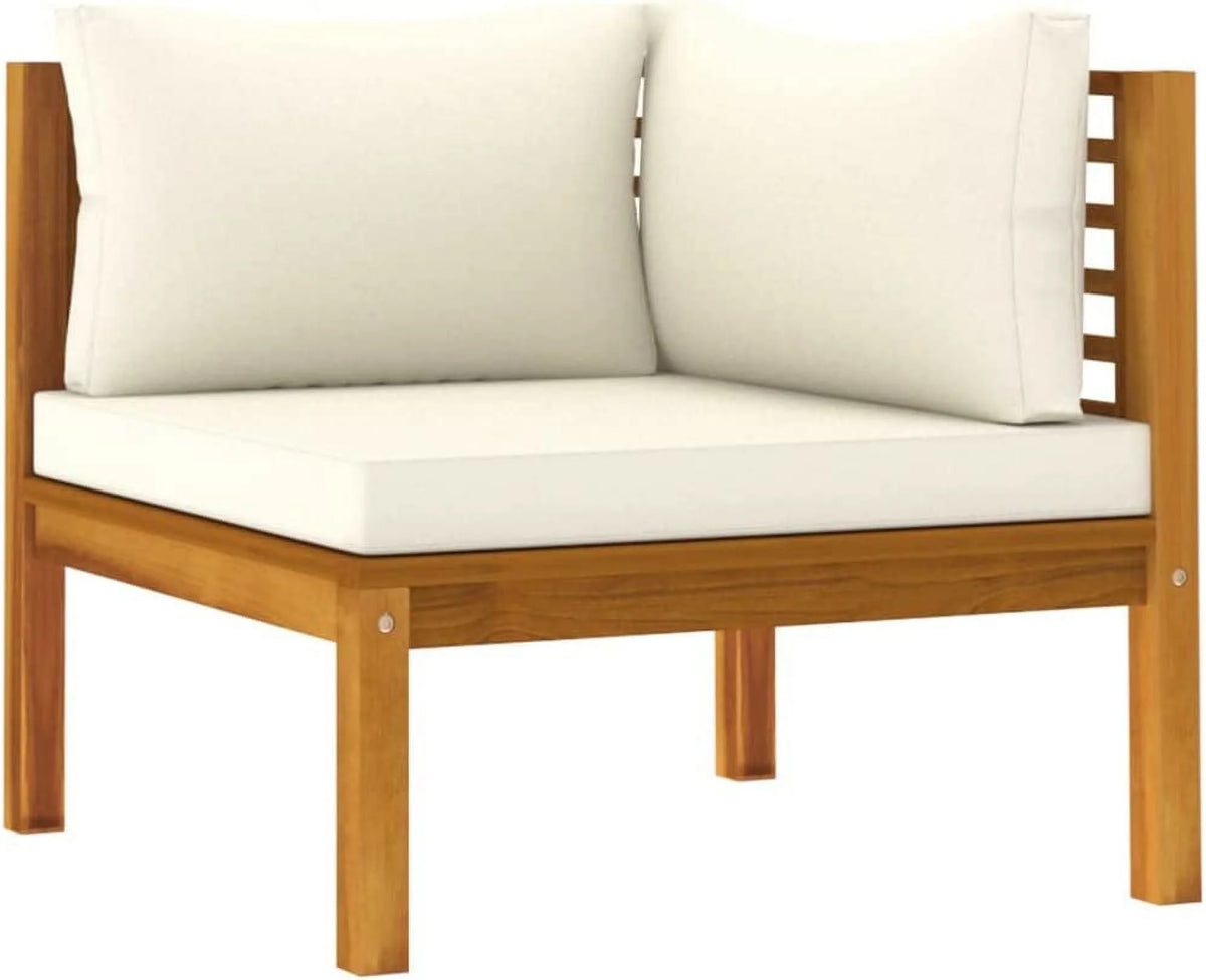 Acacia Wood Patio Furniture Set with Tea Table and Cushions R25984