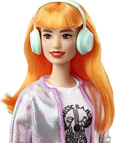 Music Producer Doll with Orange Hair, Tee, Jacket & Jeans T219762