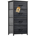 4 Drawer Fabric Dresser with Wooden Top K93132