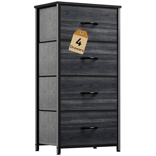 4 Drawer Fabric Dresser with Wooden Top K93132