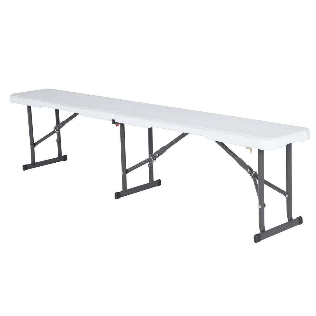 White Steel Outdoor Storage Bench K98604
