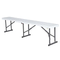 White Steel Outdoor Storage Bench K98604