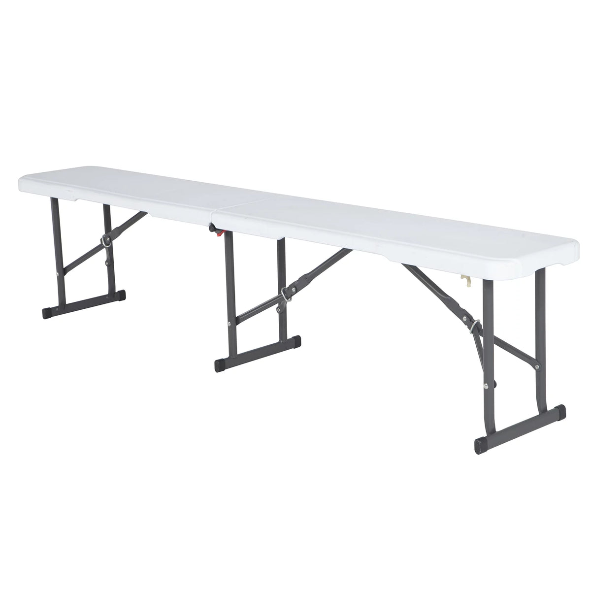 White Steel Outdoor Storage Bench K98604
