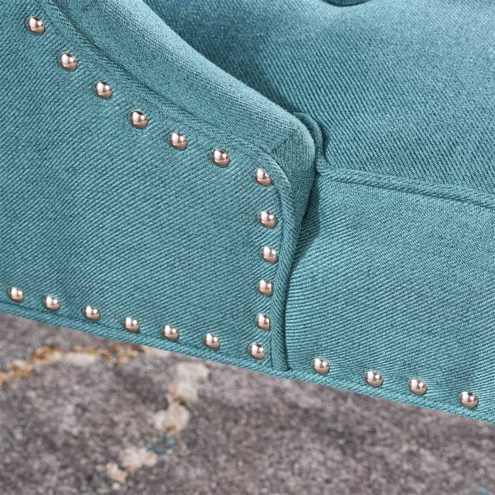 Dark Teal Fabric Occasional Chair Z5225
