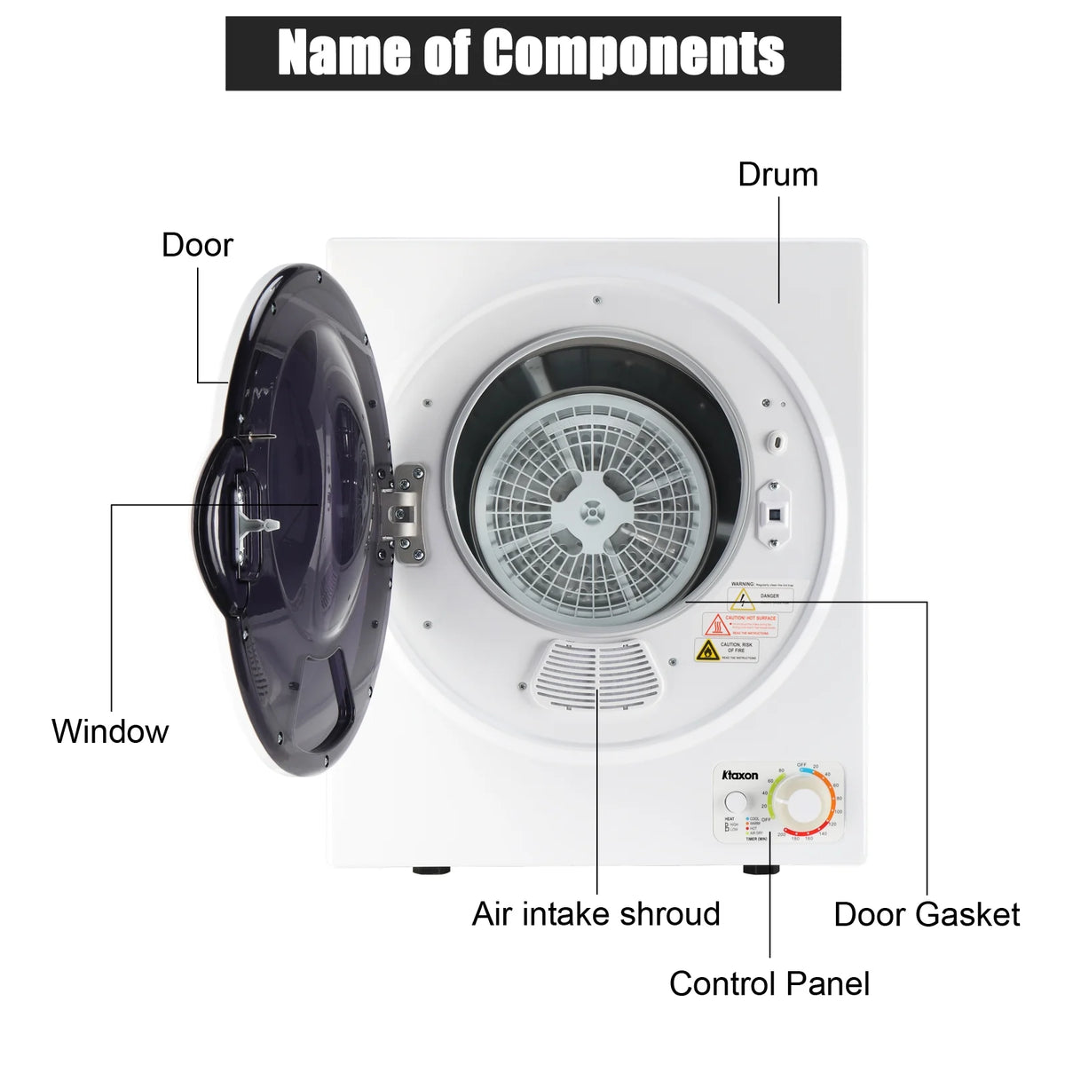 1.6 cu. ft. Compact Electric Dryer White M64257