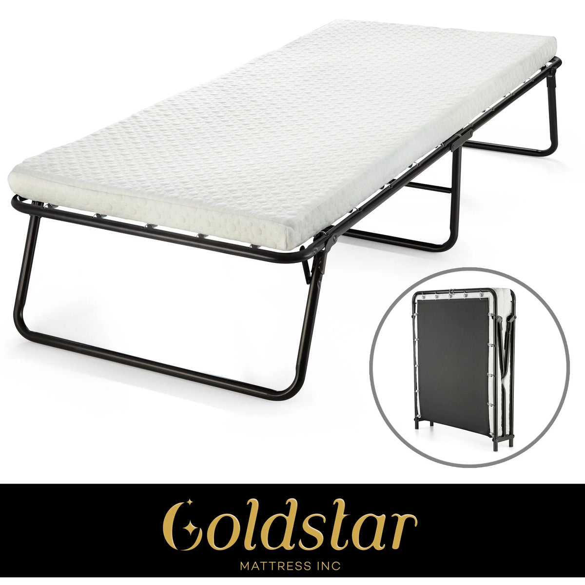 Black Twin Steel Folding Bed G382122