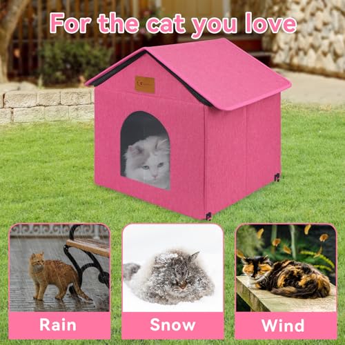 Waterproof Outdoor Cat House with Cushion A760