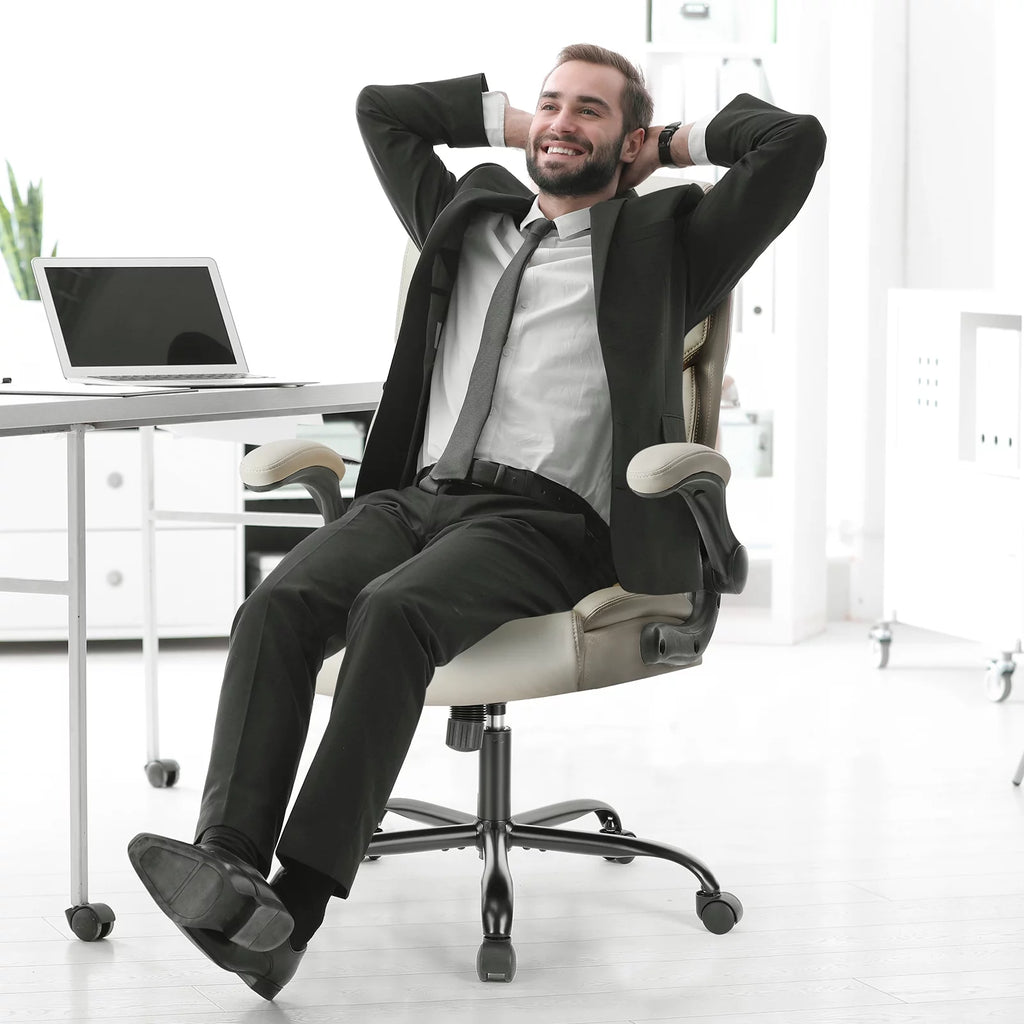 White Ergonomic Executive Desk Chair B577674