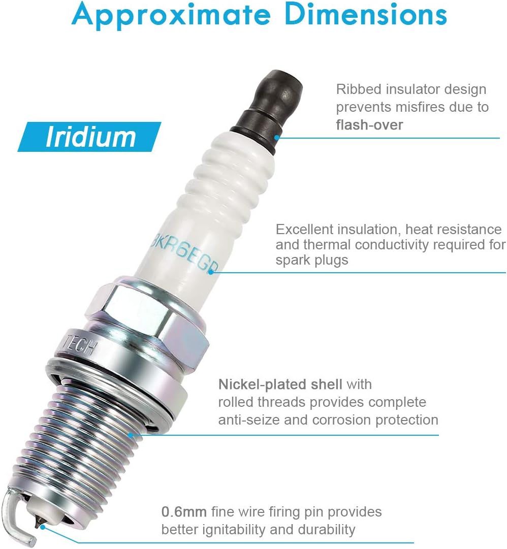 Set of 4 Ignition Coils & Spark Plugs H6707