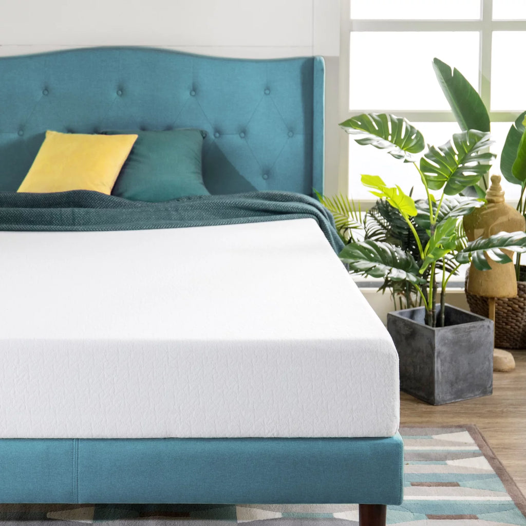 8 Green Tea Memory Foam Short Queen Mattress F8586