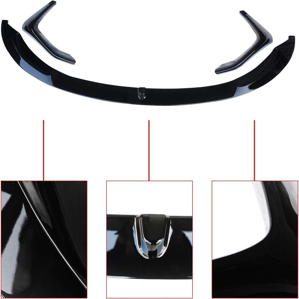 ABS Gloss Black Front Bumper Spoiler Splitter E916