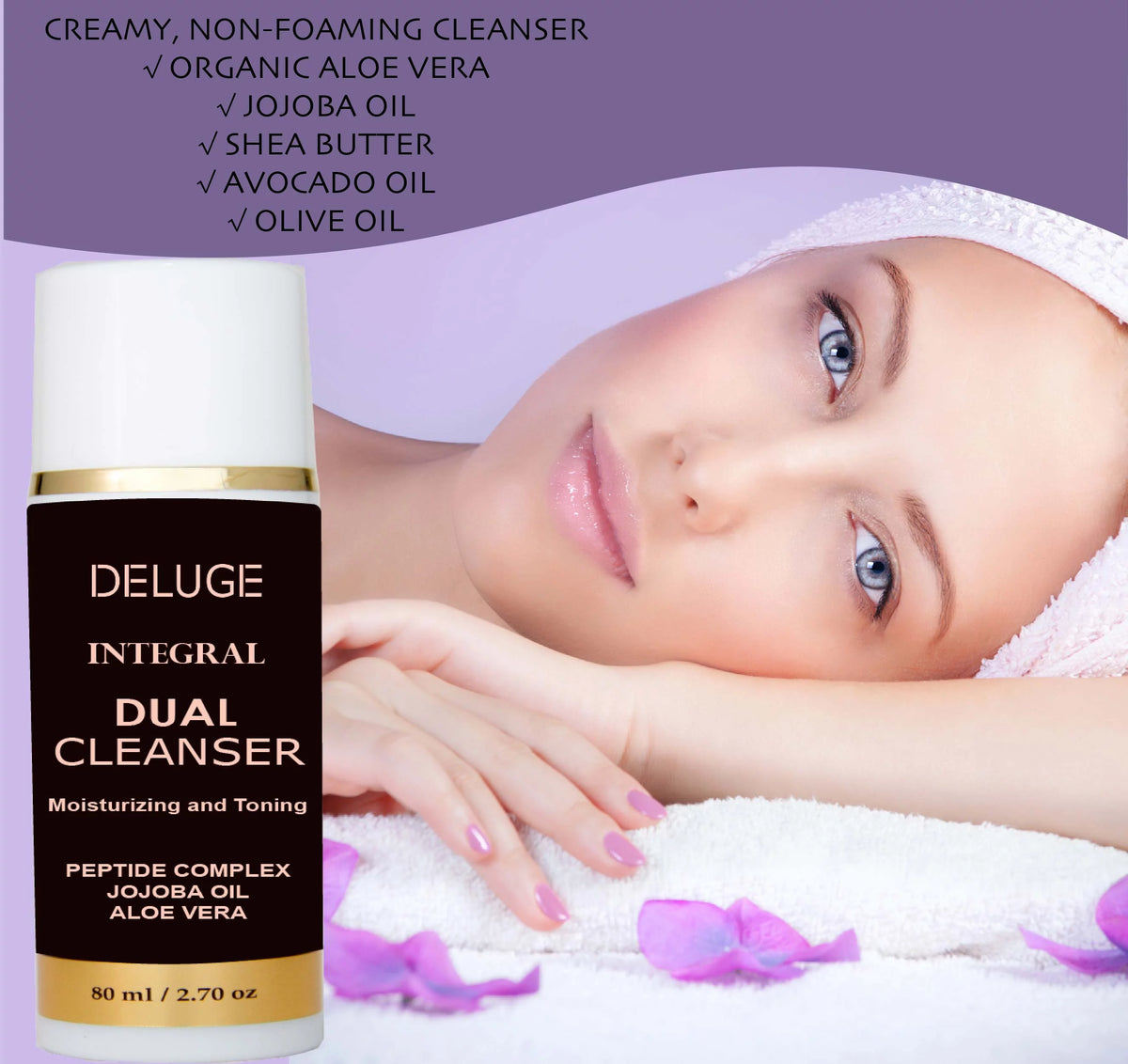 Cream Cleanser with Peptides Amino Acids Shea Butter Jojoba Oil E379632
