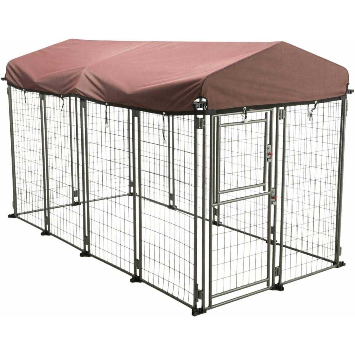 Outdoor Dog Kennel with Cover V448