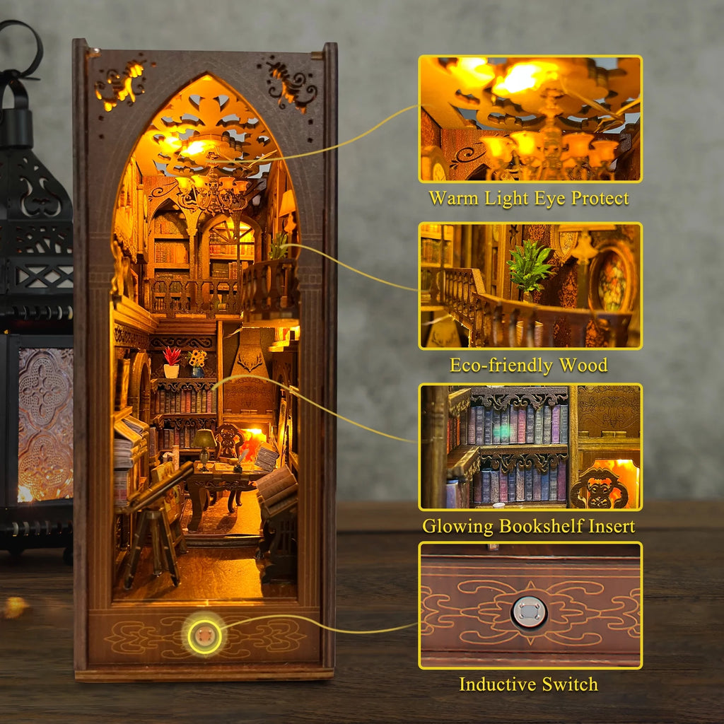 Wooden 3D Miniature Book Nook Kit with LED Light U935025