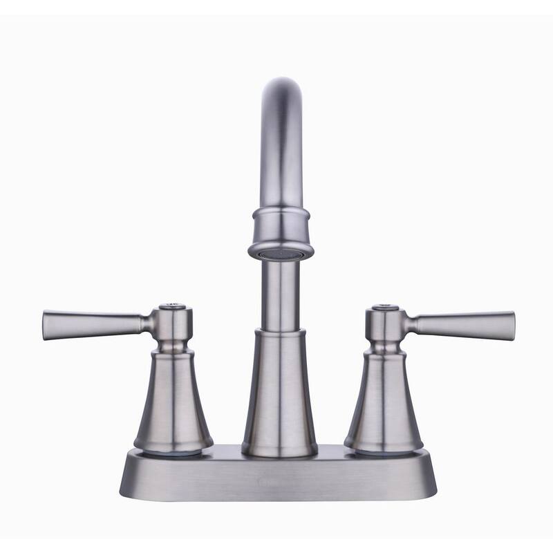 4 in. Centerset Double Handle High-Arc Bathroom Faucet in Brushed Nickel S9245