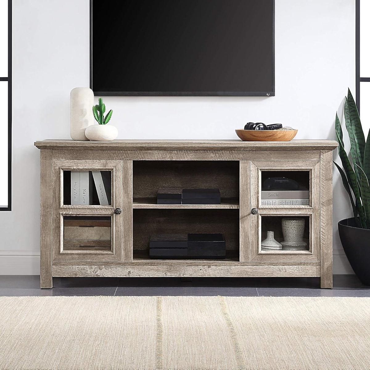 Electric Fireplace TV Stand for TVs up to 55 Inch Y80086