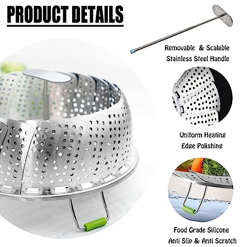 Expandable Steel Vegetable Steamer Basket (5.5"-9") R3478
