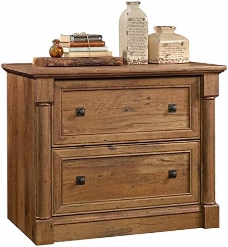 2 Drawer Wood Lateral File Cabinet in Vintage Oak A35056
