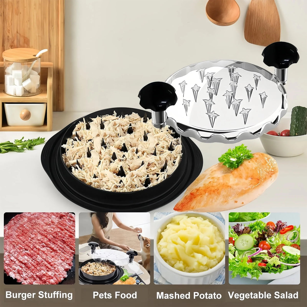 Chicken Shredder Tool Twist with Ergonomic Handle, Heat Resistant, BPA Free I193987