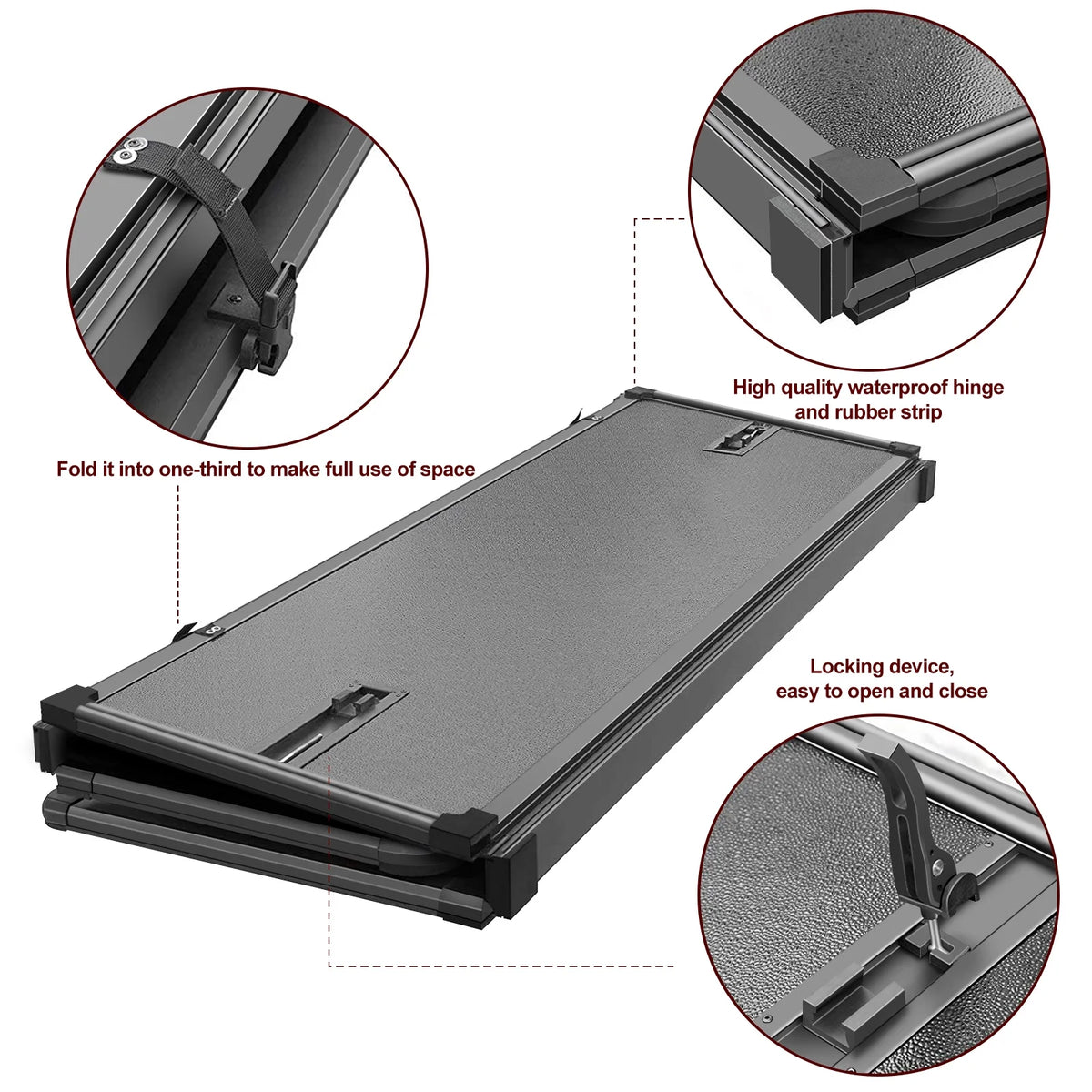 Hard Tri-Fold Truck Bed Tonneau Cover 5FT C592924