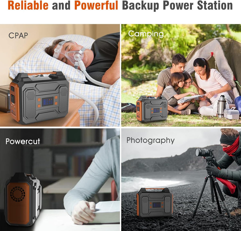 Portable Power Station 300W 280Wh 75000mAh Lithium Battery Backup Power Source with Flashlight D275664