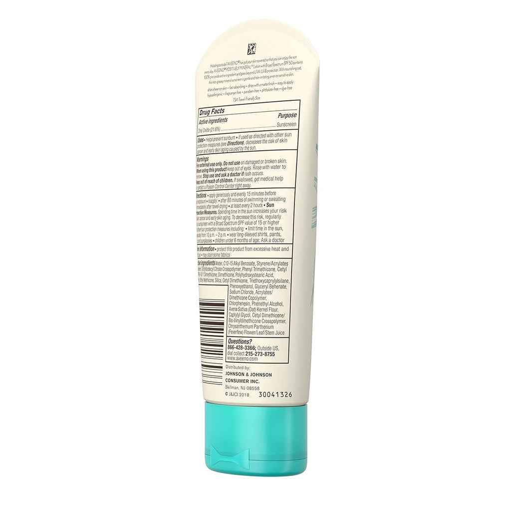 Unscented SPF 50 Mineral Sunscreen Lotion, 3 Fl Oz H507707
