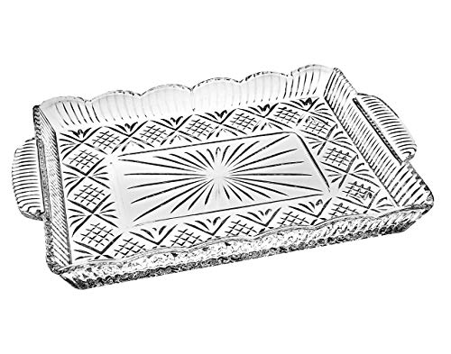 Crystal Rectangular Serving Tray, Clear, 16x1.75x11 T8753